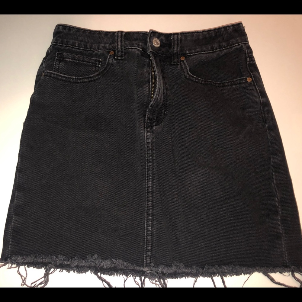 Black Denim Skirt (SALE)